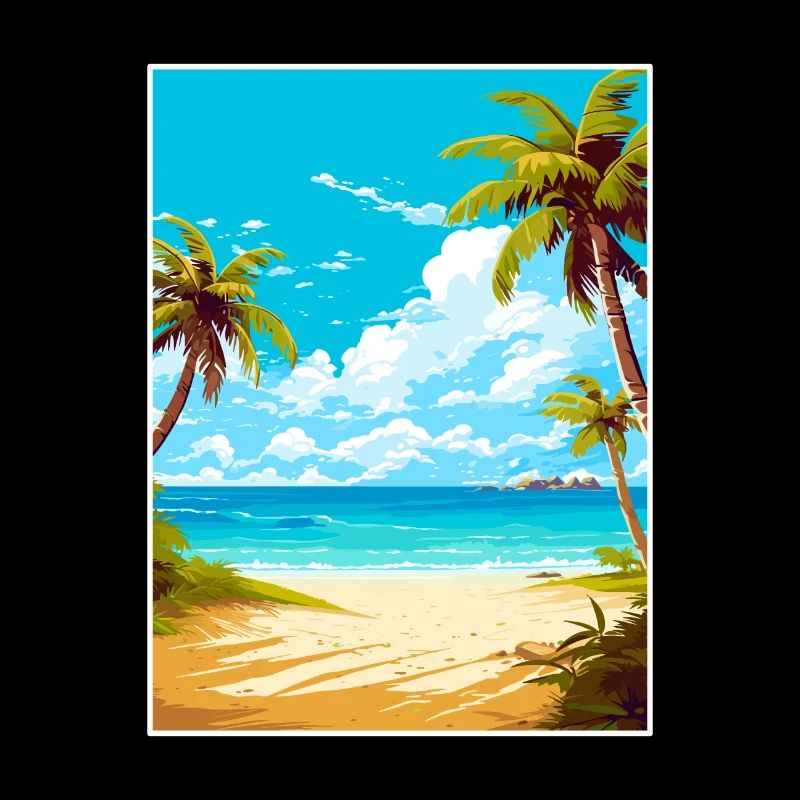 Îles Turques-et-Caïques Caraïbes Affiche de voyage