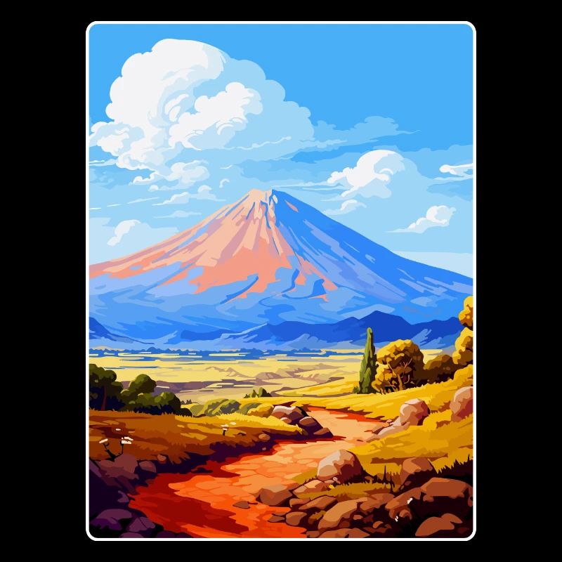 Teide Nationalpark Spanien Vintage Reiseplakat