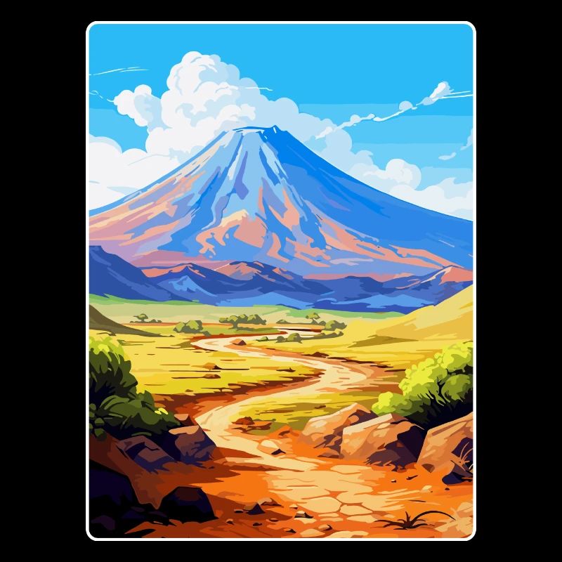 Teide Nationalpark Spanien Vintage Reiseplakat