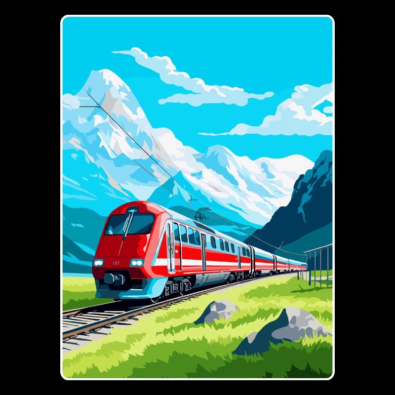 Glacier Express Schweiz Vintage Reiseplakat