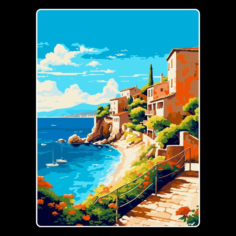 Costa Brava Spanien Vintage Reiseplakat Souvenir