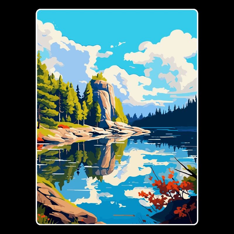 Parc national d’Ojcowski Pologne Affiche de voyage WPA