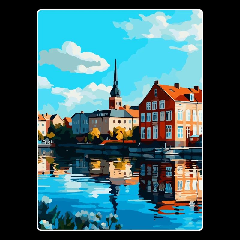 Eskilstuna Schweden Vintage Reiseplakat Souvenir