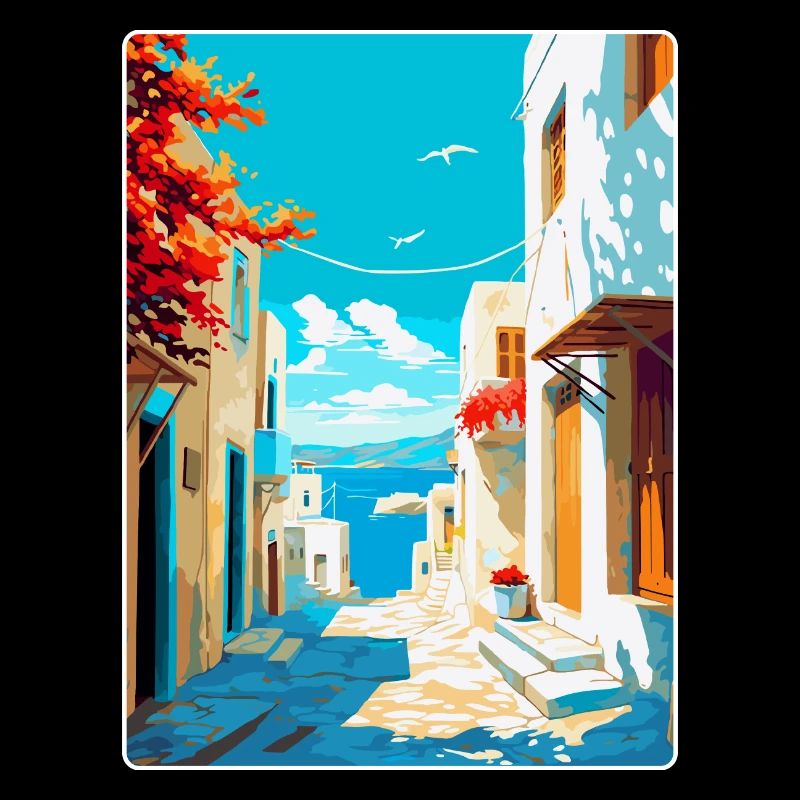 Paros Grèce Affiche de voyage vintage WPA Souvenir