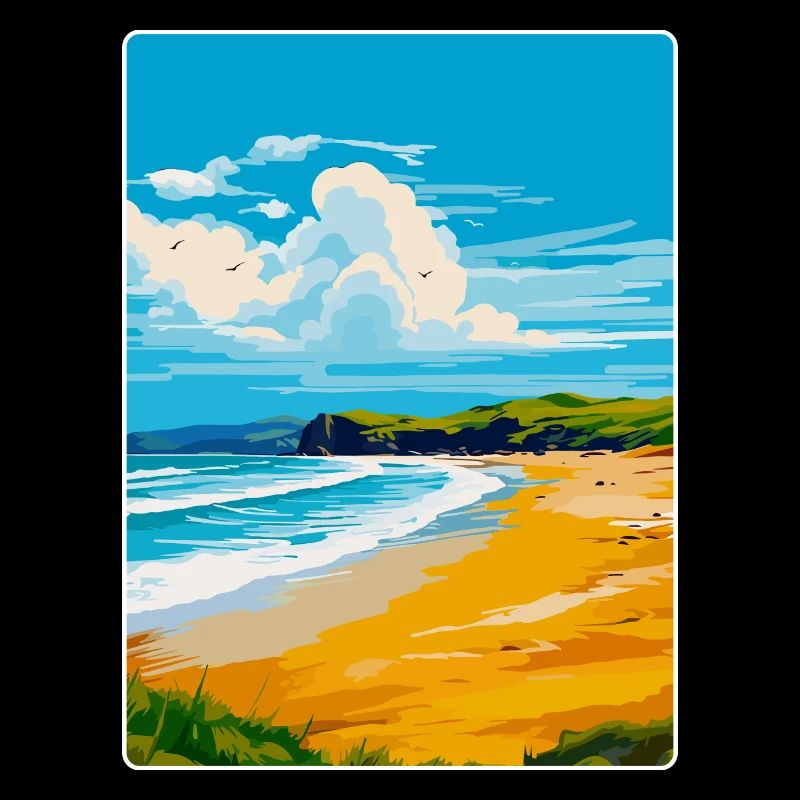 Whitesands Bay Pembrokeshire Küste Reiseplakat