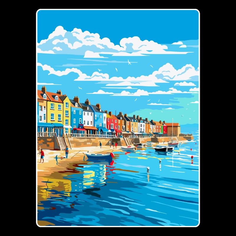 Weymouth Angleterre Royaume-Uni Affiche de voyage vintage souvenir
