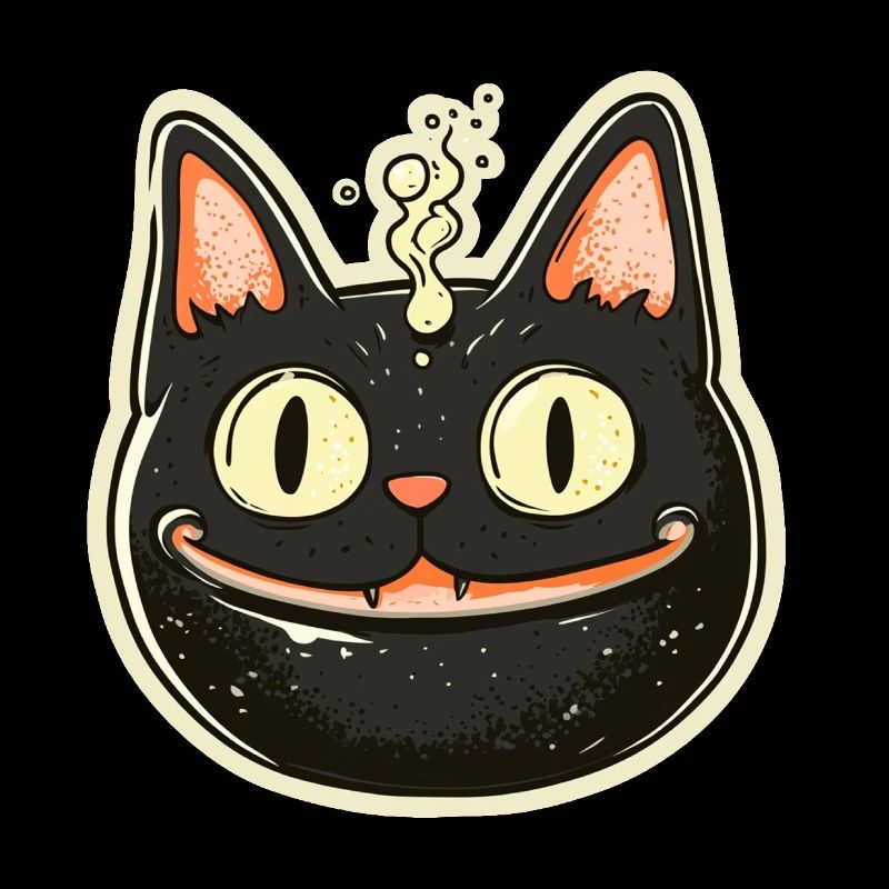 Chat Chaudron Chat Sorcière Halloween