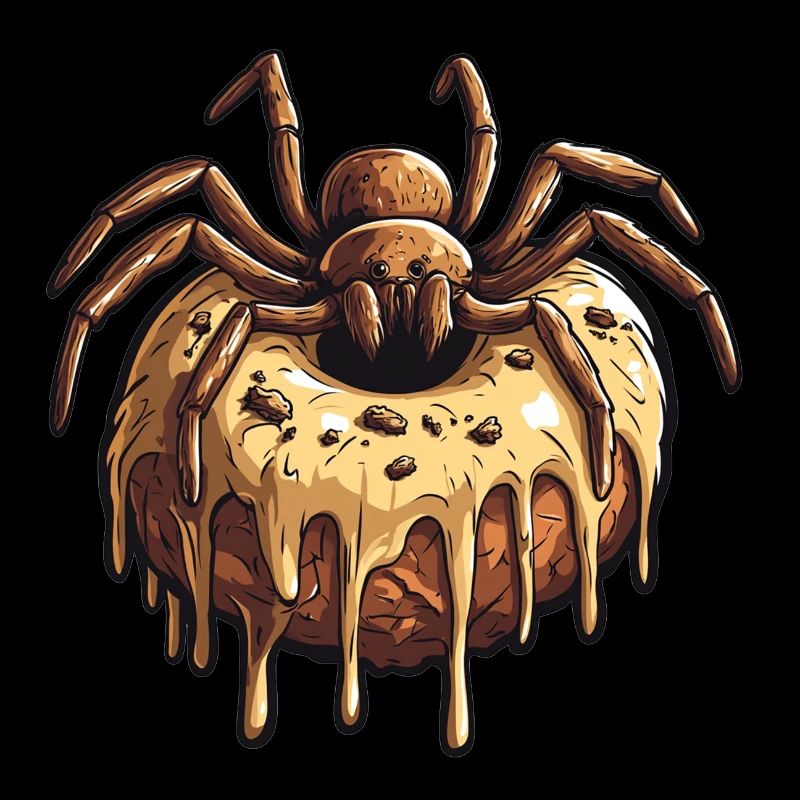 Donut Spider Funny Creative Motif