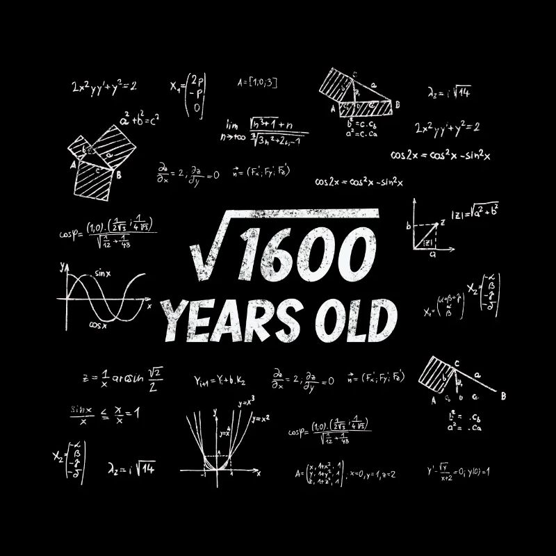 Square root from 1600 - 40th birthday math nerd