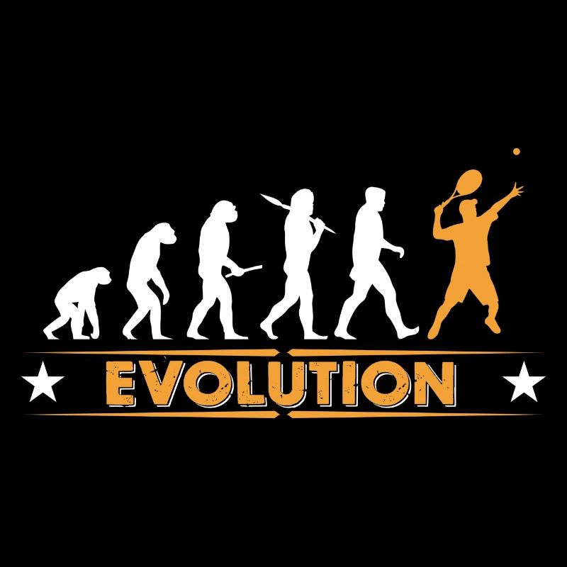 Tennis Evolution - orange/weiss