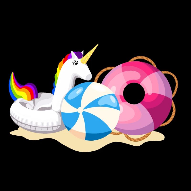 Fête de plage de licorne Été