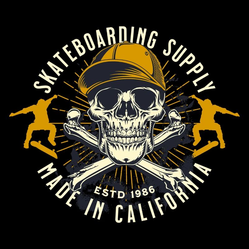 Skelettskate California Emblem
