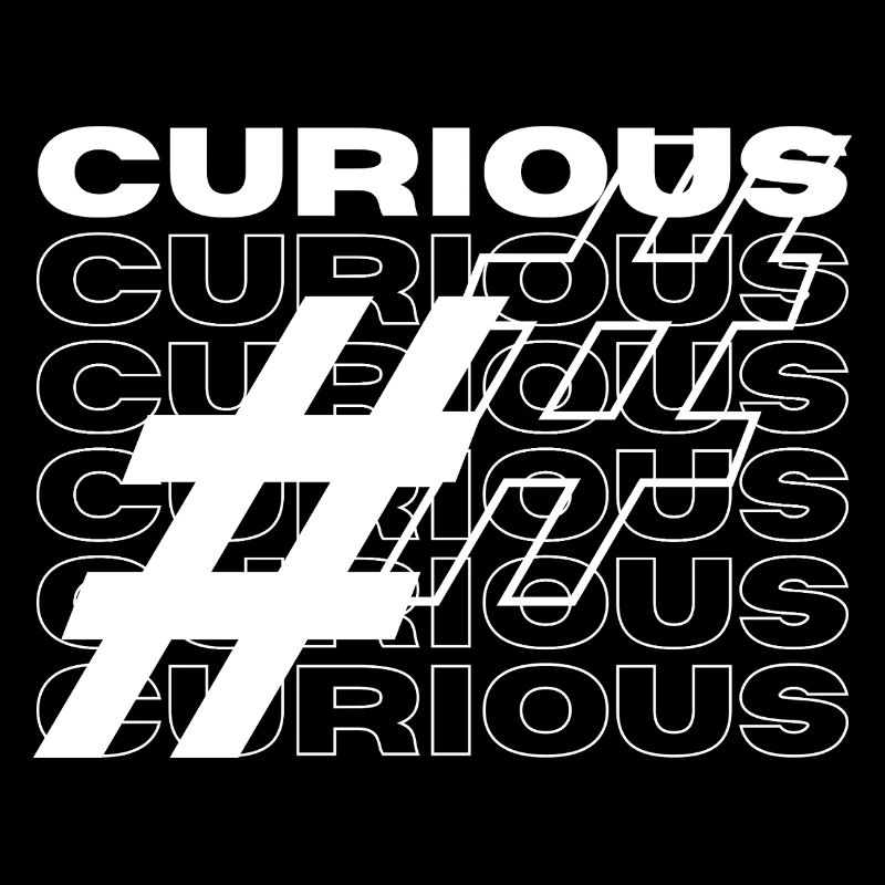 Curious Hashtag Typography