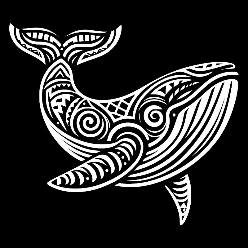 Baleine grise tribale