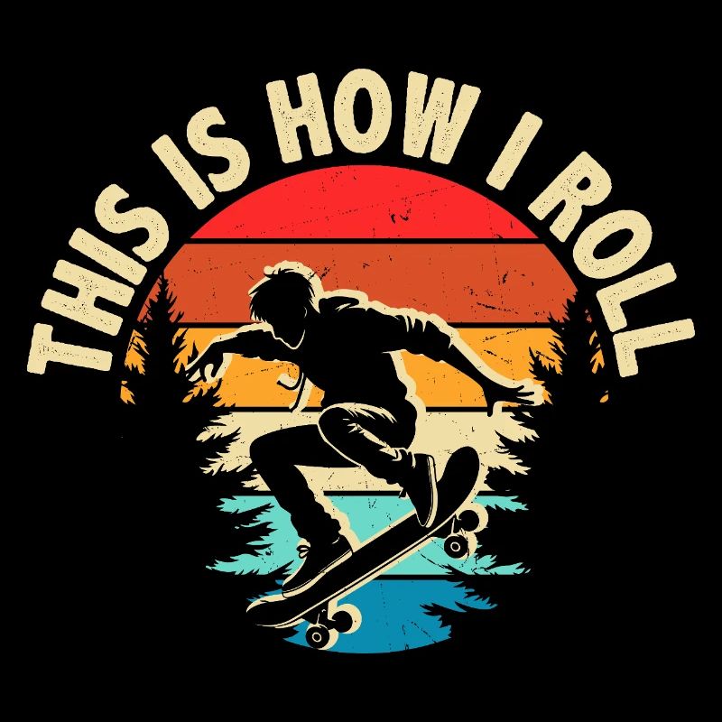 C’est comme ça que je roule le skateboard