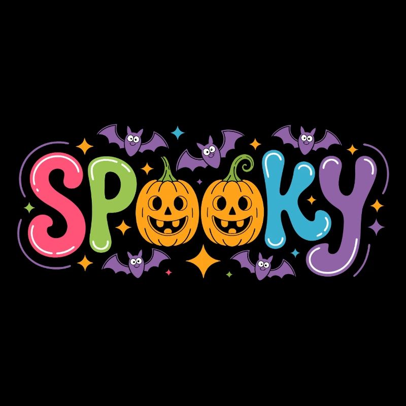 Effrayant Halloween Lettres de couleur