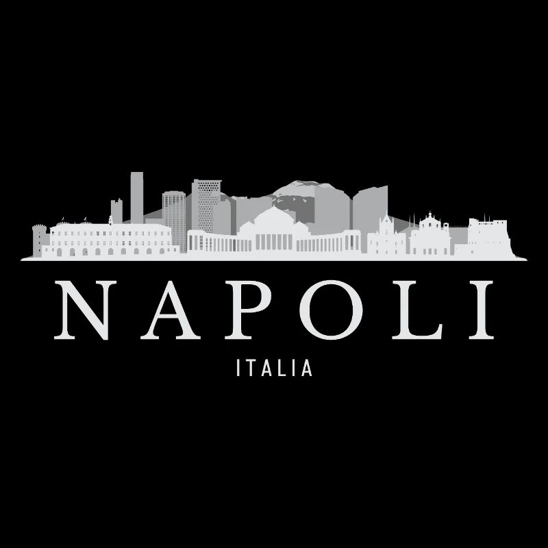 Silhouette de Naples, Naples Italie