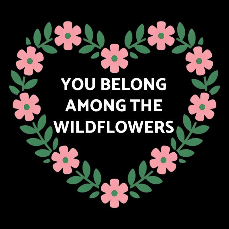 Message de cœur de fleur sauvage