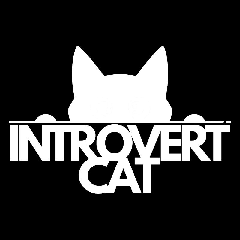 Introvertierter Cat Silhouette