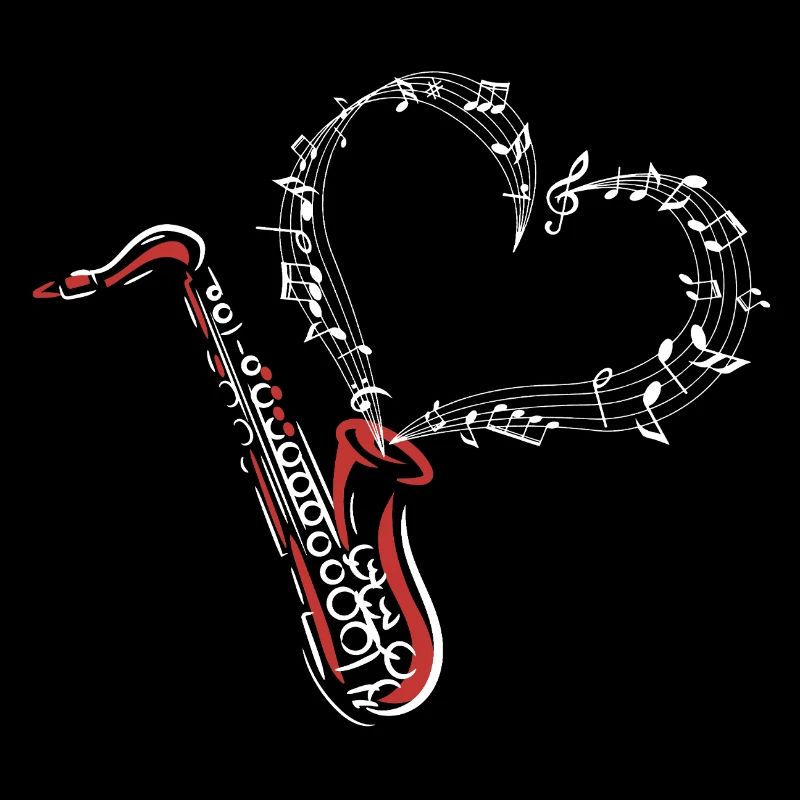 Saxophone Music Love Heart
