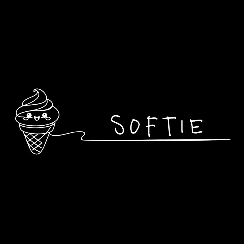 Softie. Softeis Liebe Minimal Oneline