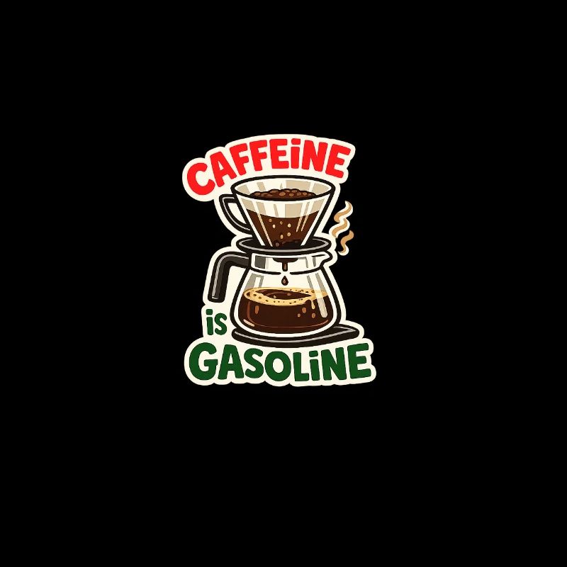 La caféine, c’est de l’essence. Conception de café barista.
