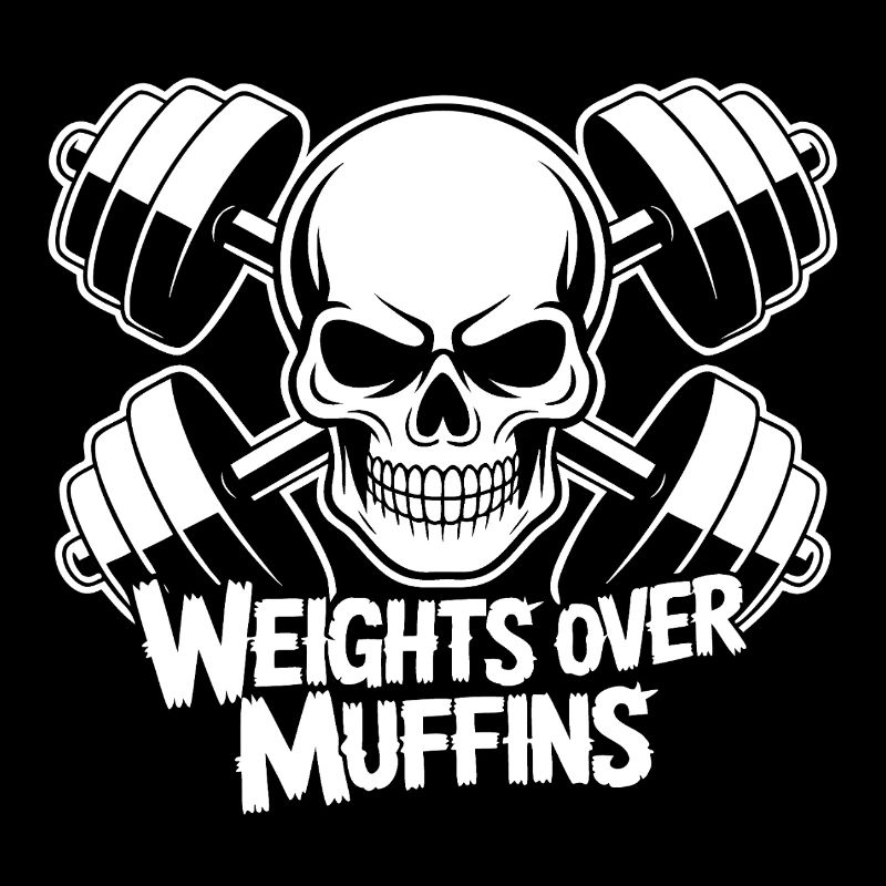 Gewichte über Muffins Schädel