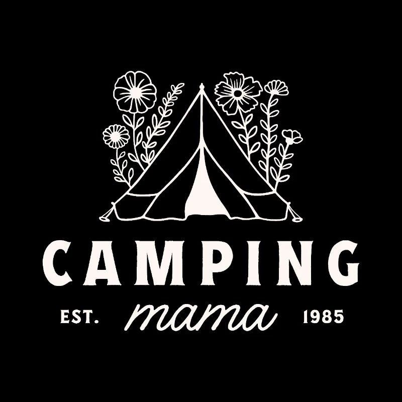 Camping Mama Mama Camper Mutter Vintage-Blumenzelt