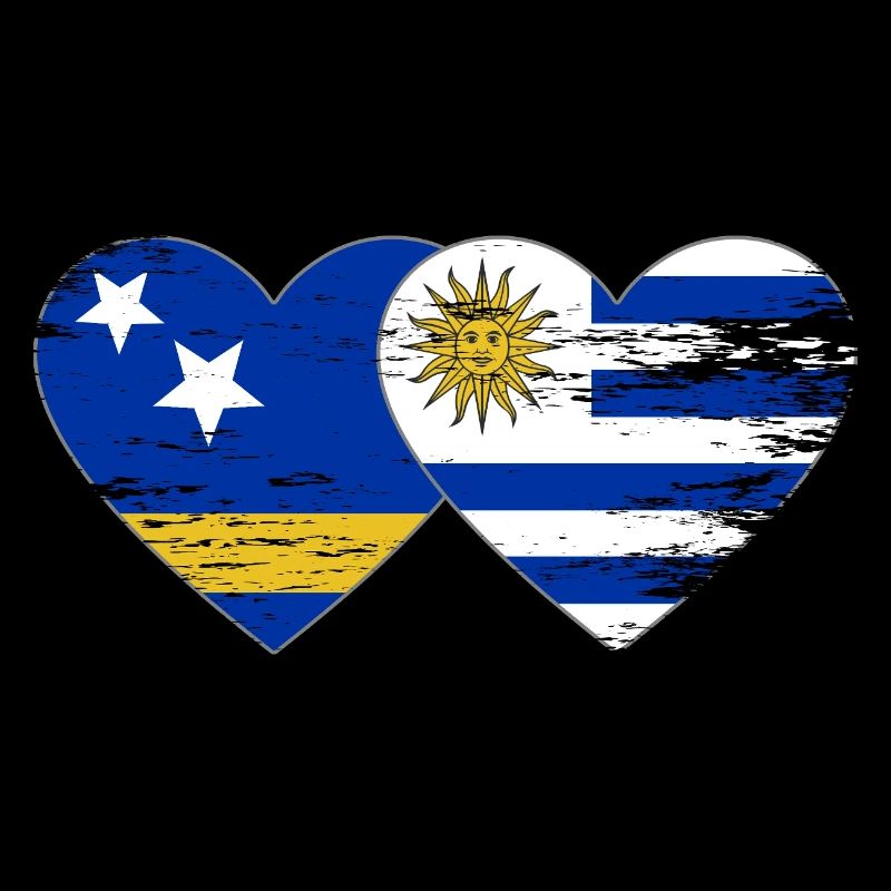 Curaçao_Uruguay_Flagge_Herz_used