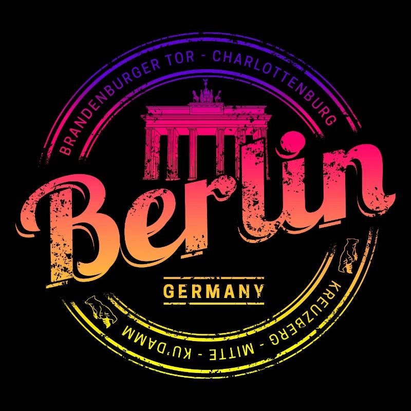 Berlin in Deutschland mit Regenbogenfarben Design