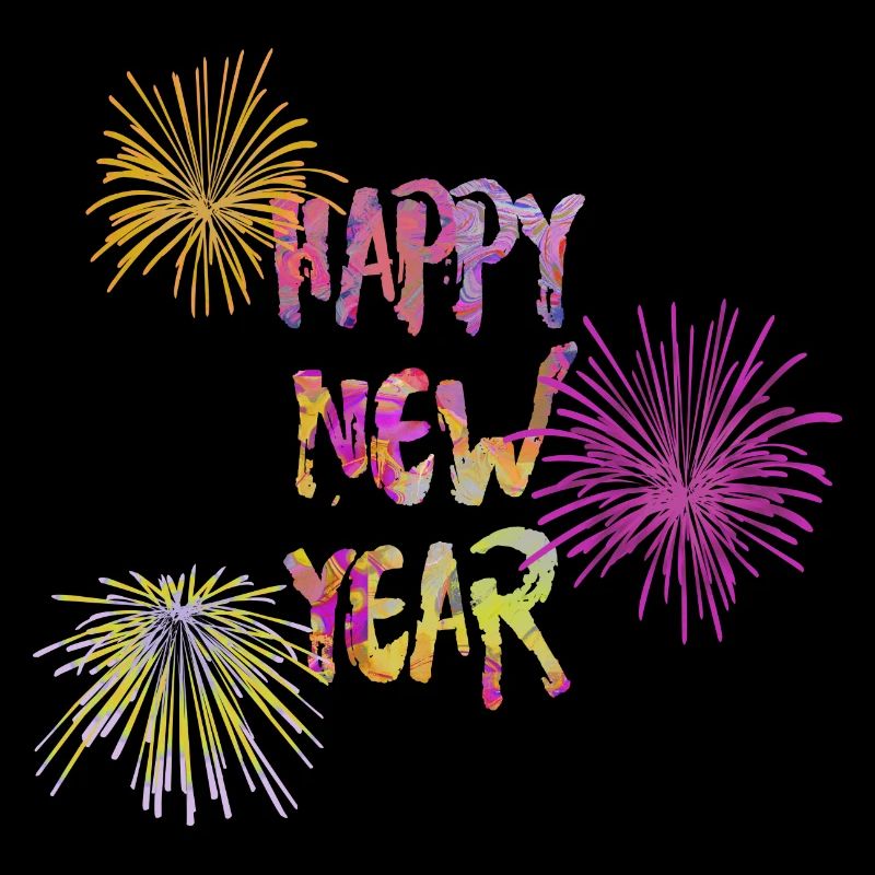 Happy new year bunt Silvester 2