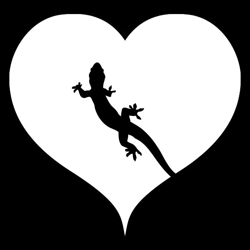 Gecko Herz Geschenk Reptil Eidechse