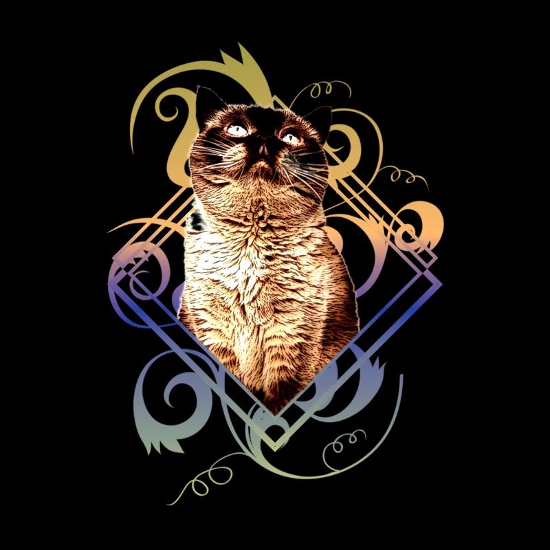 Chat mignon avec la gueule de bois de grands yeux