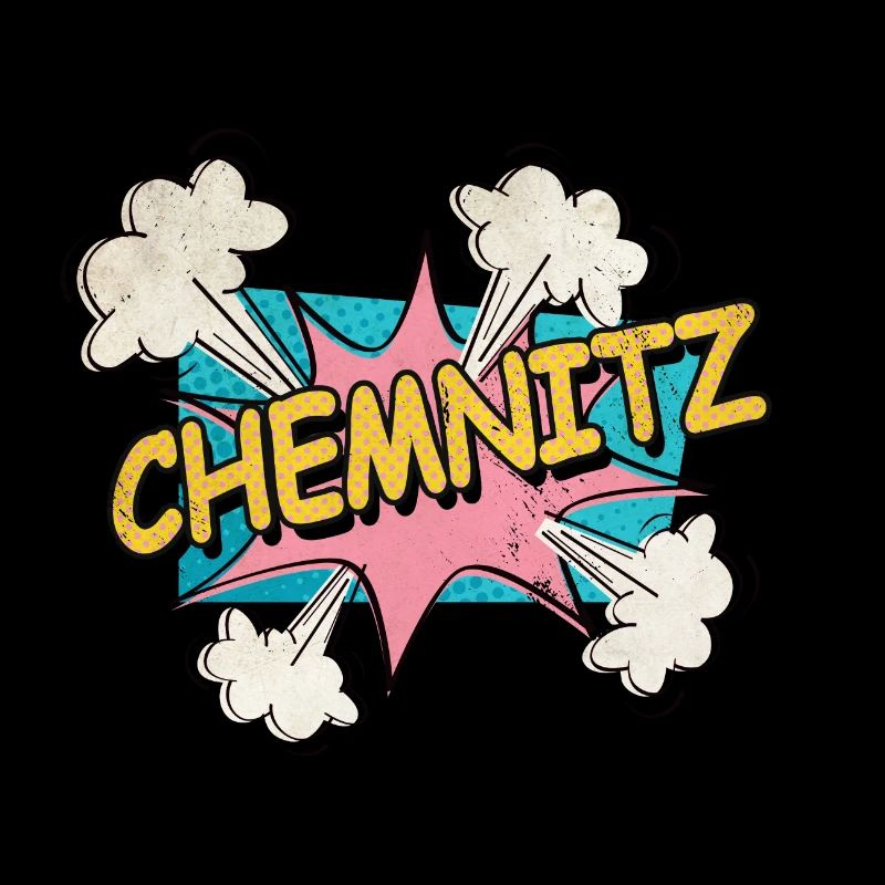 Chemnitz Germany City Font Pop Art Comic