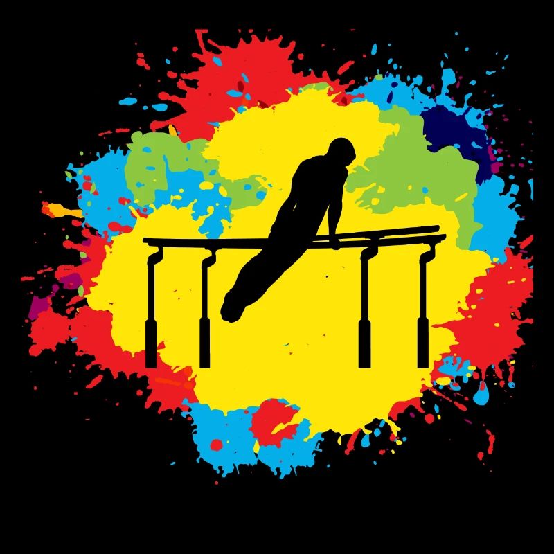 Artistic Gymnastics Parallel Bars Watercolor