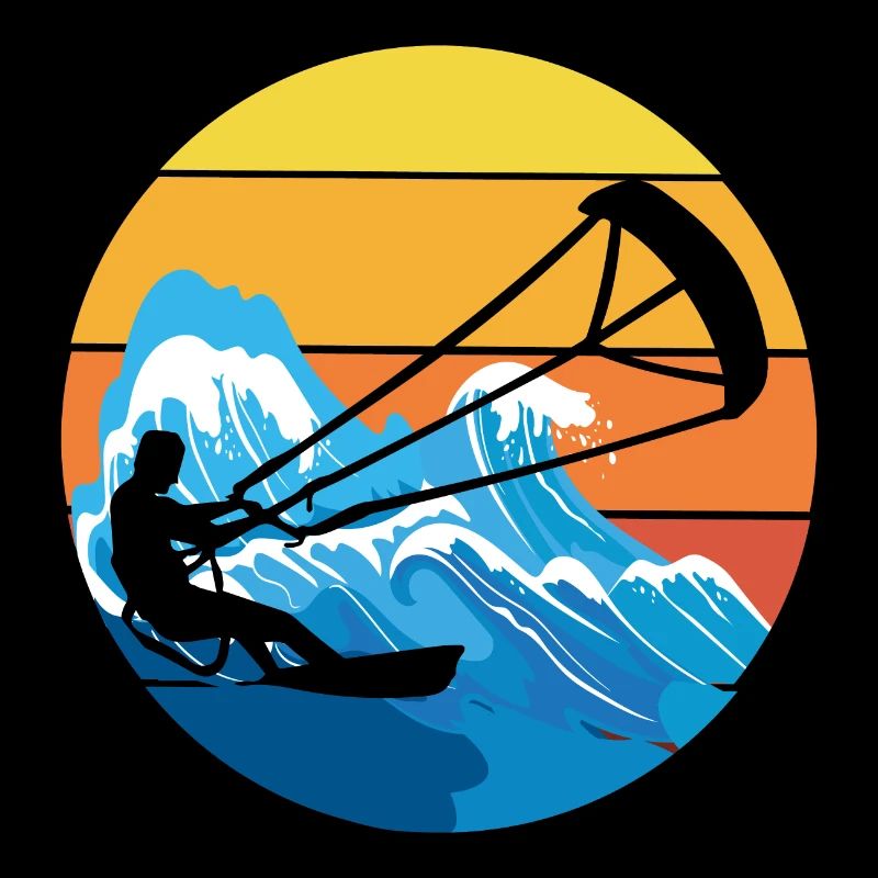 Kitesurf Kitesurf Kitesurf Vintage Rétro