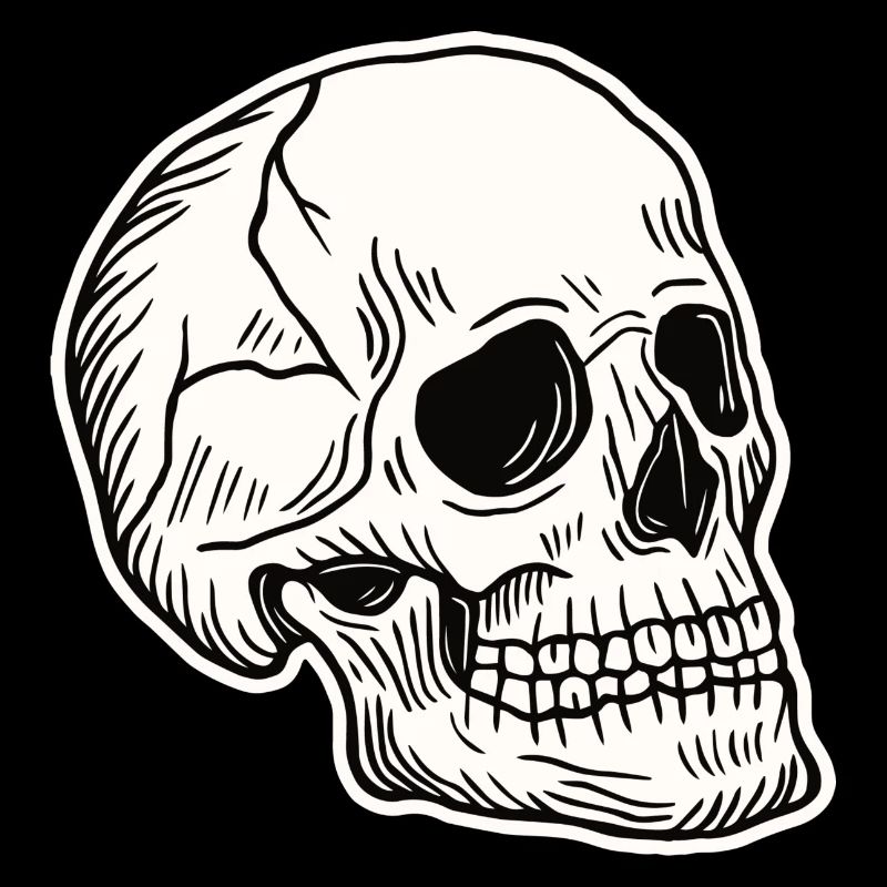 Schädel Skelett Skull Horror Halloween Geschenk