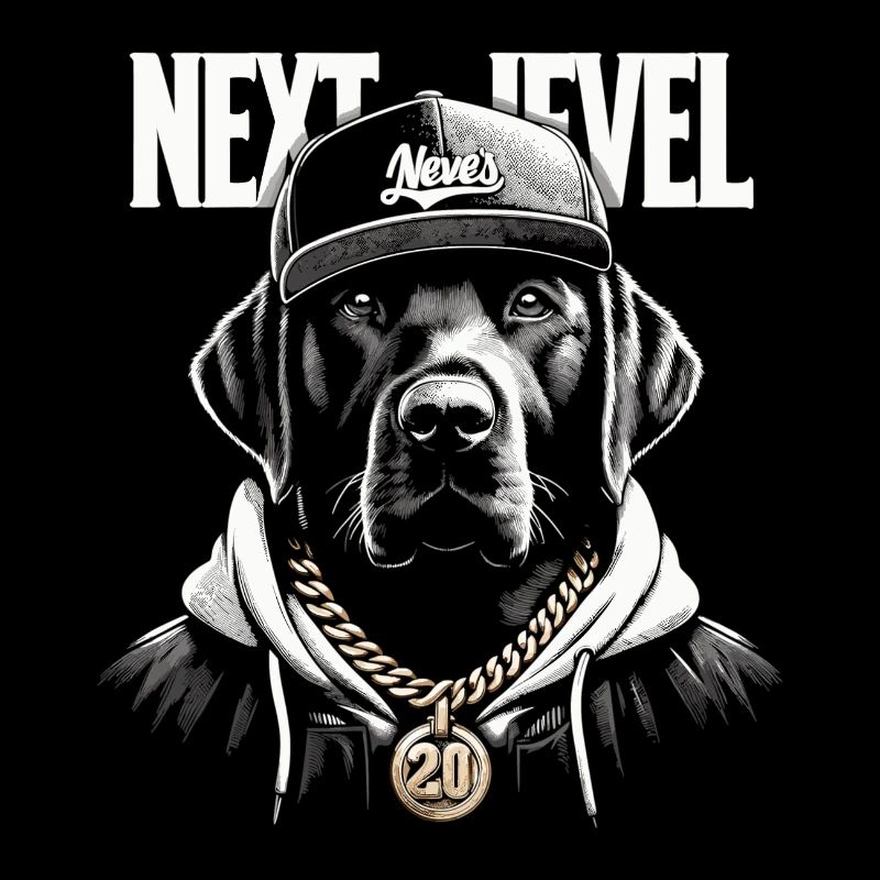 Schwarzer Labrador Next Level Hund Geschenk