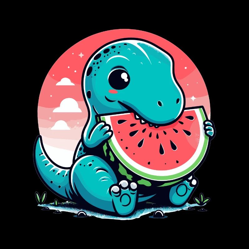 Süßer T-Rex Wassermelone Sommer Geschenk
