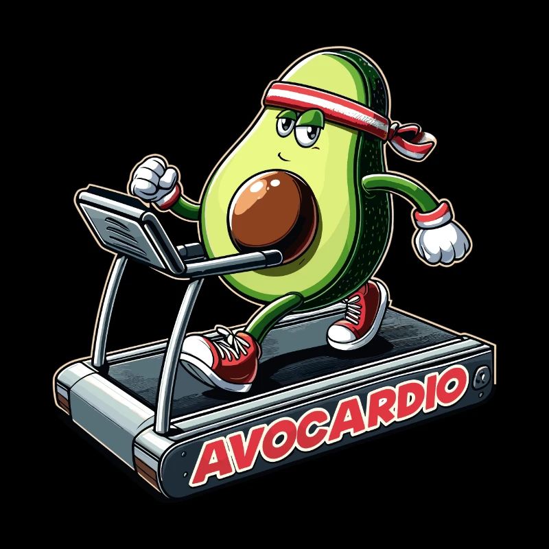 Avocardio Cardio Avocado witzig Gym Geschenk