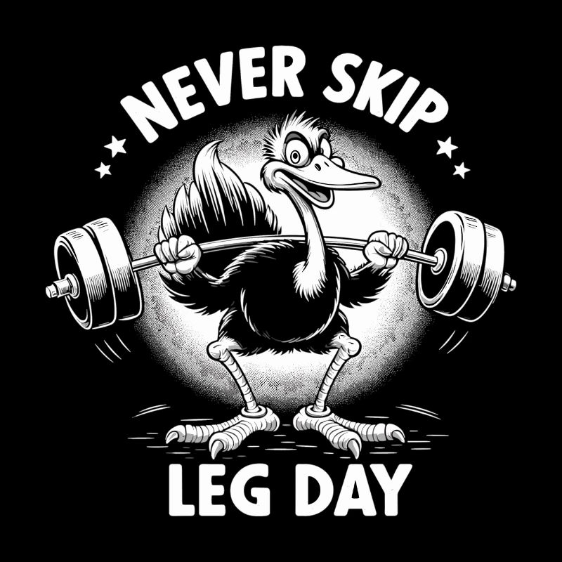 Leg Day Strauß Beintraining witzig Gym Geschenk