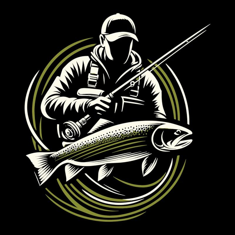 Pêche Pêcheur Truite Poisson Géant Cadeau