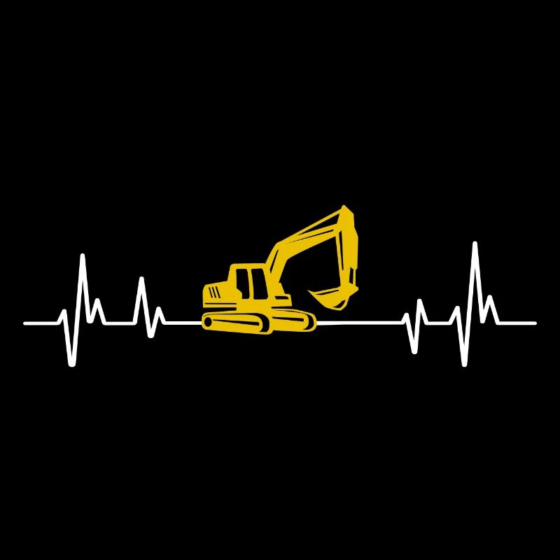 Bagger Baustelle Heartbeat Bagger