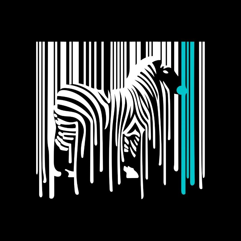 DRIPPY ZEBRA Barcode Graffiti Street Art