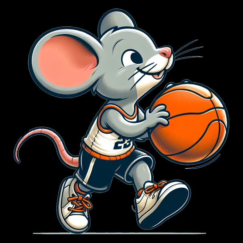 Souris mignonne de basketteur