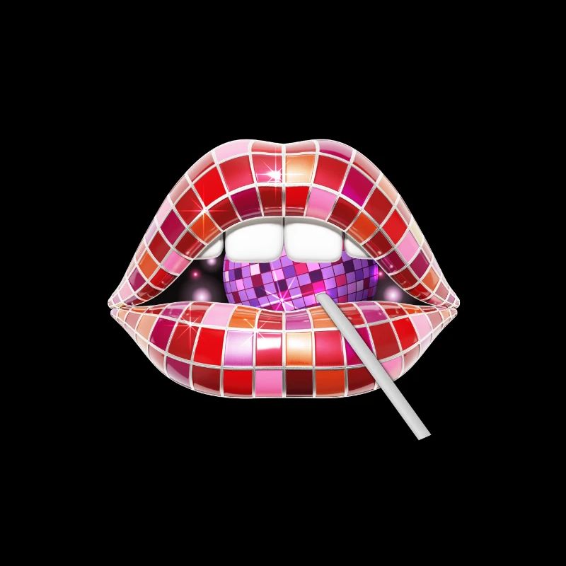 Disco Lips with Lollipop