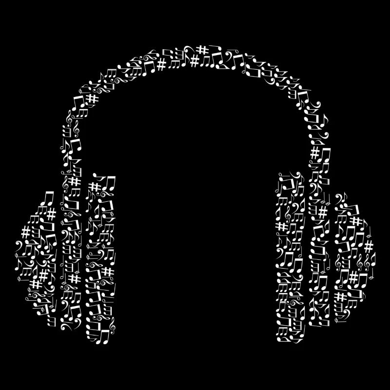Headphones off notes White music gift idea