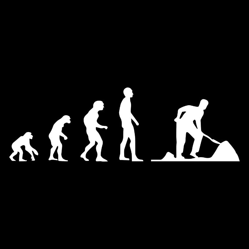 Bauarbeiter Arbeit Arbeiten Evolution Geschenk