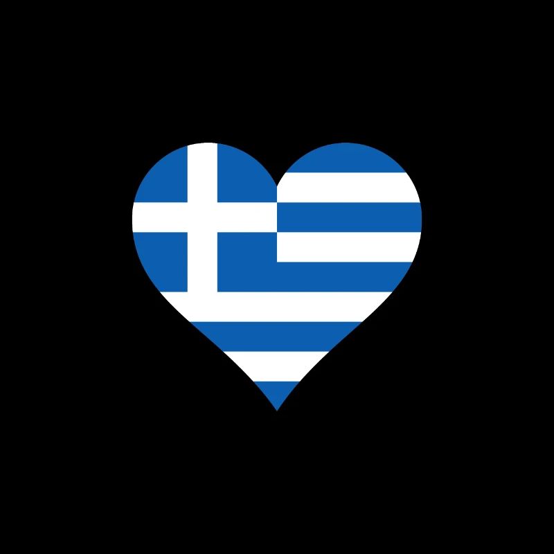 Grèce drapeau grec drapeau coeur