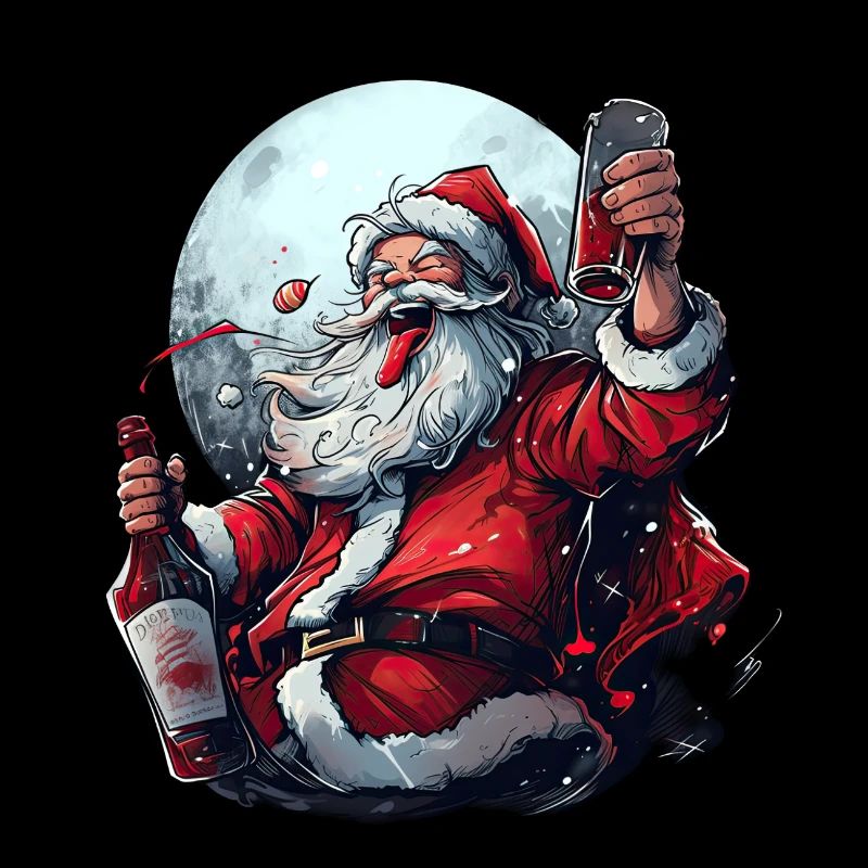 Drunk Santa Funny Christmas Drinking